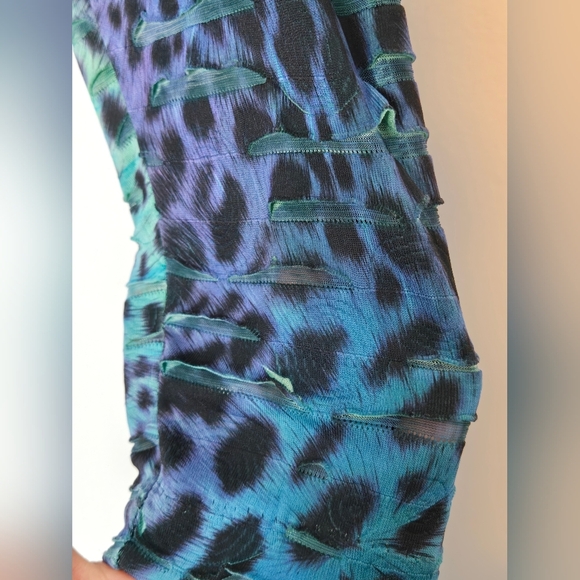 Vintage Clara S. 90s Cheeta Print Sheer Bomber Jacket Coat Made In USA Size L - Picture 8 of 8